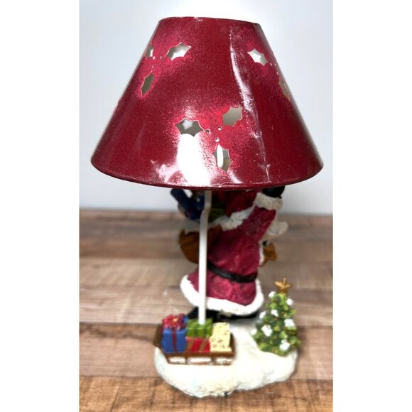 Home Trends Santa Claus Tealight Lantern With Red Shade 8'' - Picture 4 of 6
